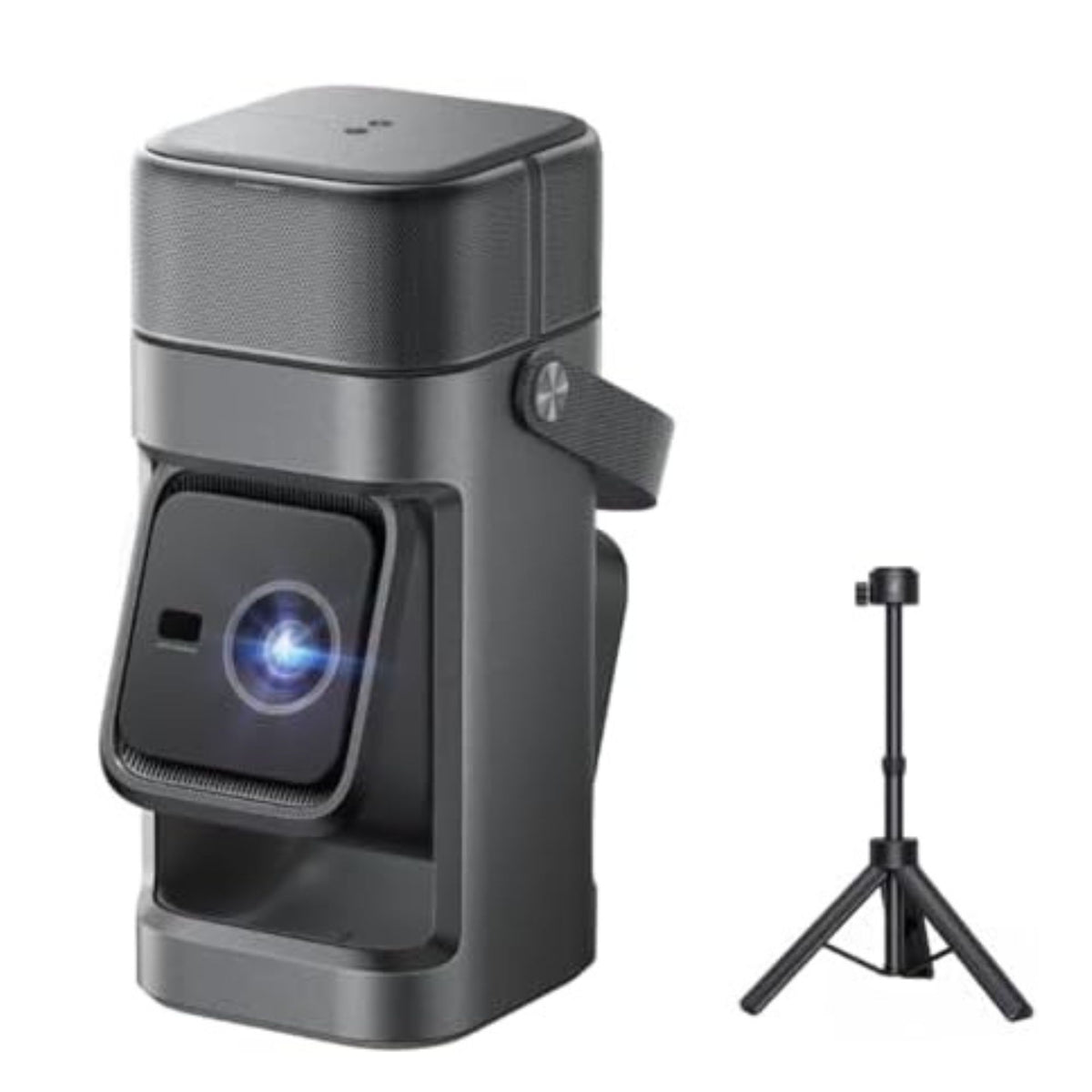 Projector paired with surround sound speakers